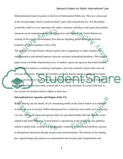 The Role of the United Nations