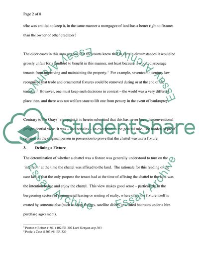 Analysis of Property Law Case
