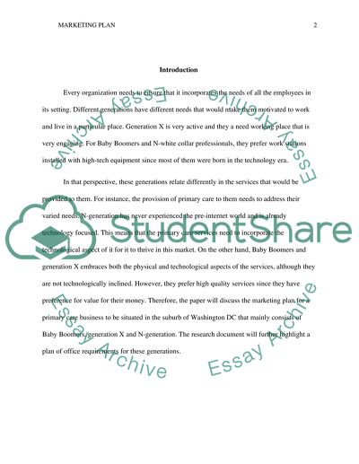 Marketing Activities for Primary Care Facility