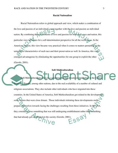 Race and Nation in the Twentieth Century