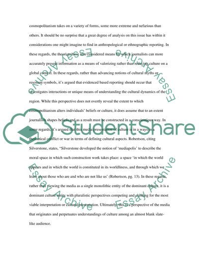 A Perspective on Cosmopolitanism in Media