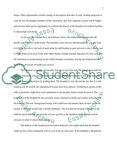Swot Analysis of Hospital