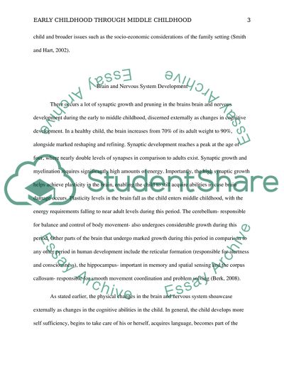 Children from Early Childhood through Middle Childhood