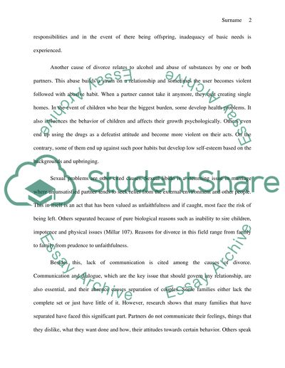 causes and effects of divorce essay pdf