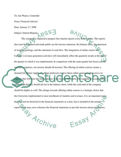 6b: Interim Reports E-mail Memo