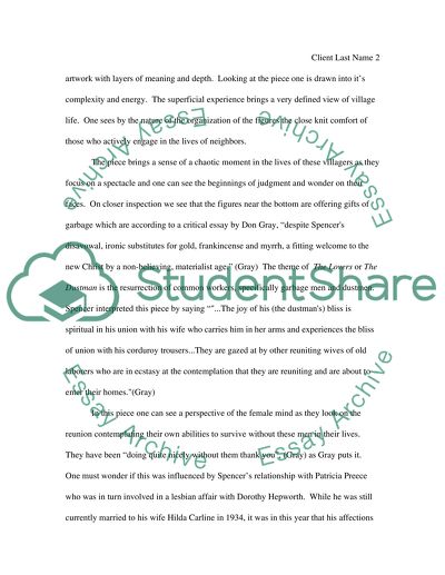 The Lovers or The Dustman by Stanley Spencer