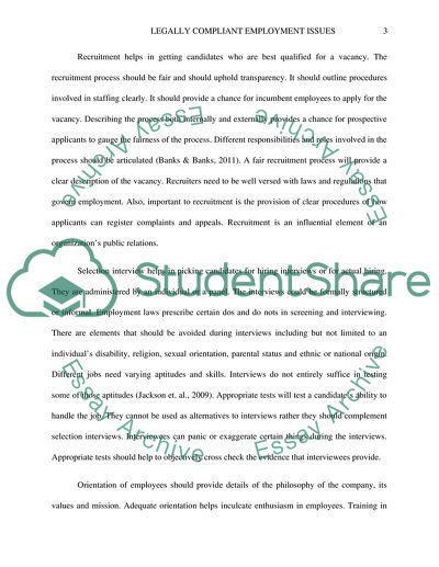 Legally Compliant Employment Issues