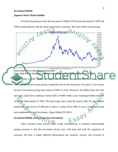 Investment Bubble versus Long-Term Investment