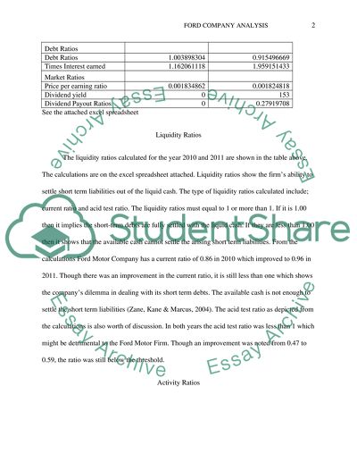 Ford Motor Company Analysis
