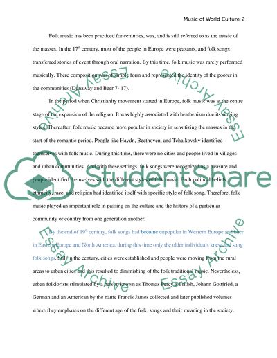 Music of world culture