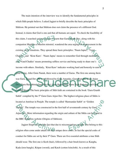 Religion Field Project