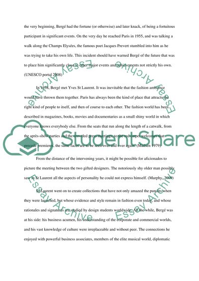 Yves Saint Laurent and Pierre Berge