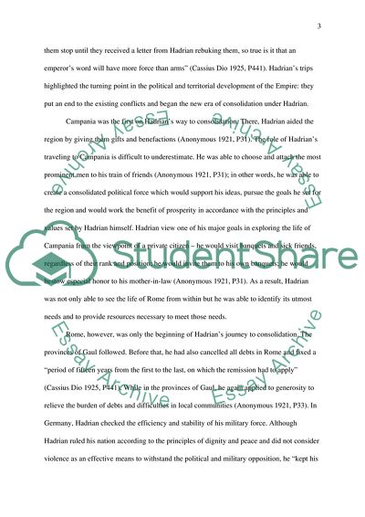 How Important Were Hadrians Trips around the Empire in Establishing His Policies of Consolidation