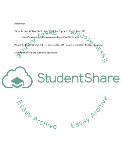 Installing Microsoft Office Suite 2010