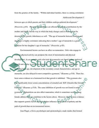 Adolescent Development: The Hurricane of Growth
