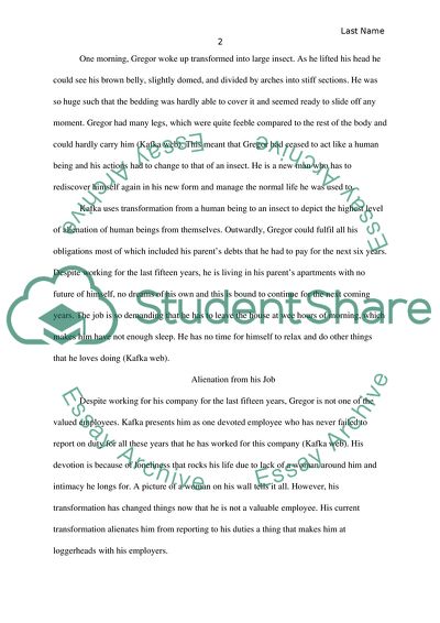 Alienation Theme in Metamorphosis