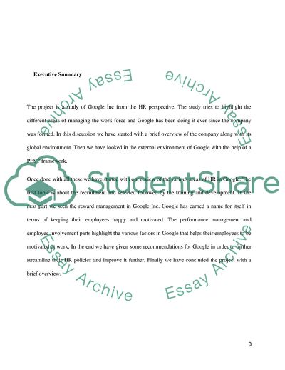 Evaluation of International Human Resource Strategy at Google Inc