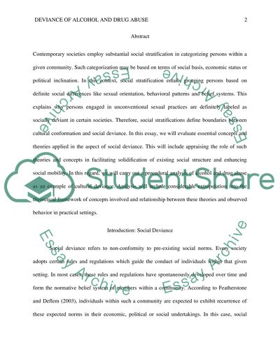 Assignment writing on deviance