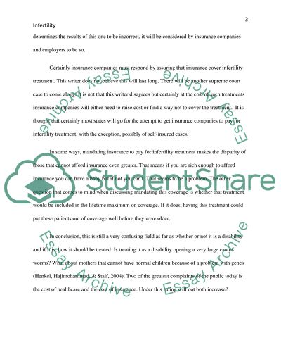 MPH503, Infertility and Public Health, Mod 3 Case Assignment