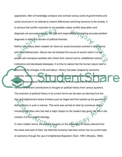 Analysis of General Theories of History