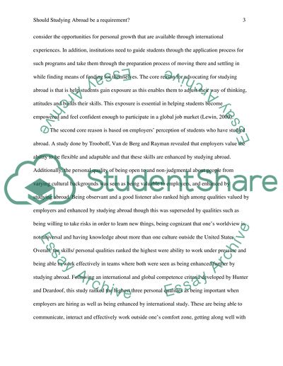 Should Studying Abroad Be a Requirement
