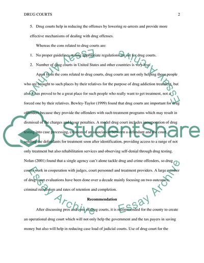 Using Drug Courts as a Diversion Strategy