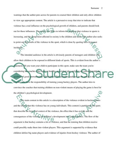 Growing effects of violence in Sports