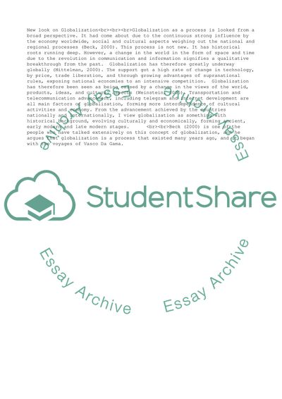 New look on Globalization