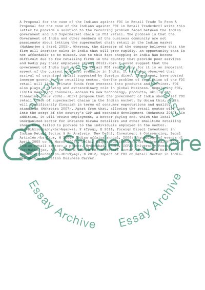 The Indians against FDI in retail trade