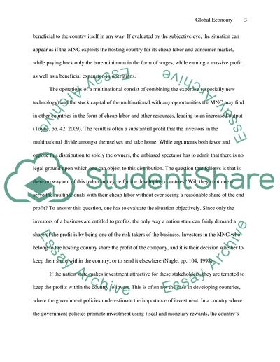 The Opportunities for Multinational Companies to Shift Resources around the World