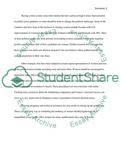 Women Voting Turnout and Their Representation in Politics of the USA