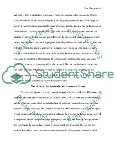 Understanding Care Management of Social Work in Community Mental