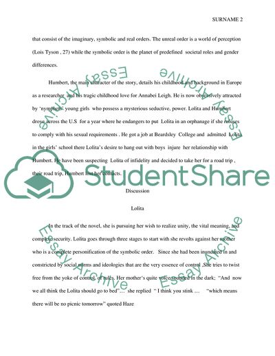 Analysis of Nabokovs Lolita