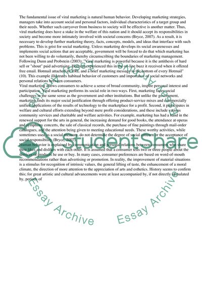 viral marketing essay