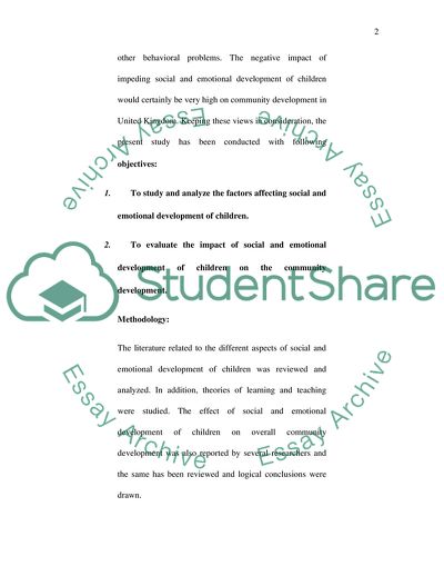 Social and Emotional Development of Children