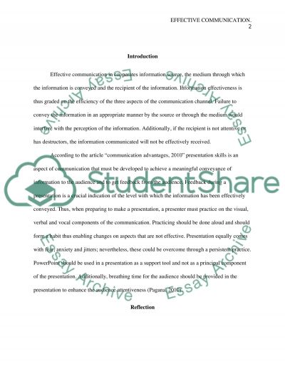 Effective communication essay
