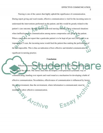 Effective communication essay