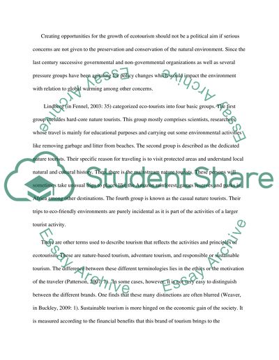 Ecotourism In Action