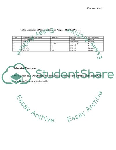 Prepare an Observing Proposal (See attachment)