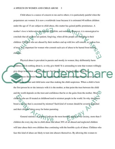 Women and Child Abuse