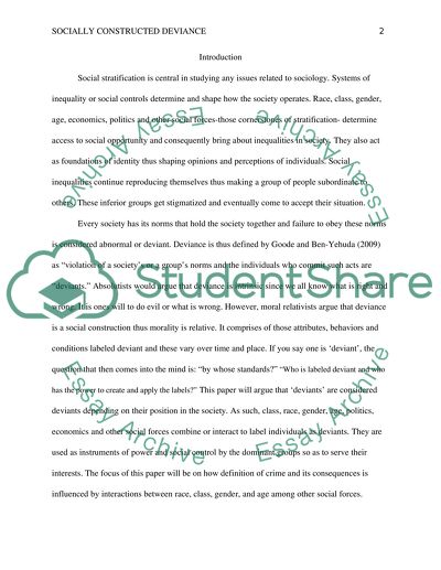 Socially constructed deviance