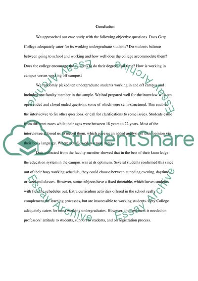 Do gety colleg adequately caters to undergraduates