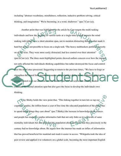 Compare and analyze two different core reading