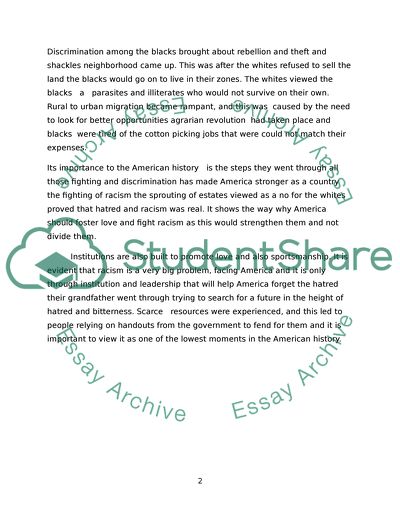 The Importance of the Great Migration