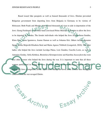 Jewish resistance people