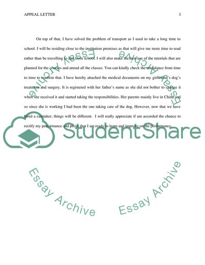 Appeal Letter