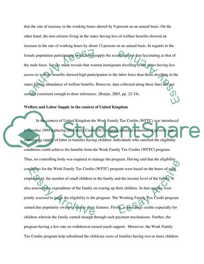 Do Welfare Benefits and Tax Credits Affect Work Incentives in the UK