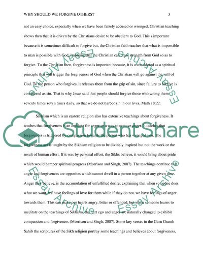 Why Should We Forgive Others