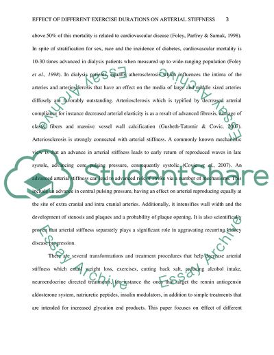 Effect of Different Exercise Durations on Arterial Stiffness
