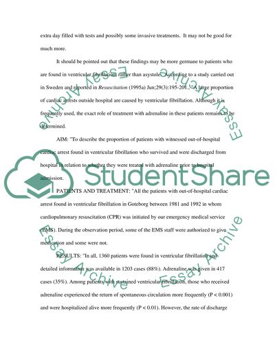 Adrenaline in Cardiac Arrest